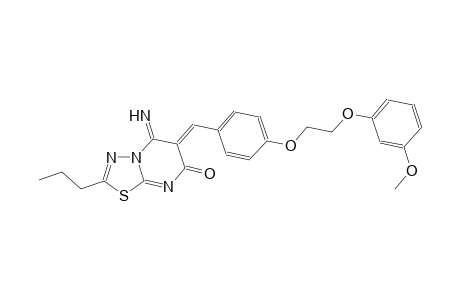 7H-[1,3,4]thiadiazolo[3,2-a]pyrimidin-7-one, 5,6-dihydro-5-imino-6-[[4-[2-(3-methoxyphenoxy)ethoxy]phenyl]methylene]-2-propyl-, (6Z)-