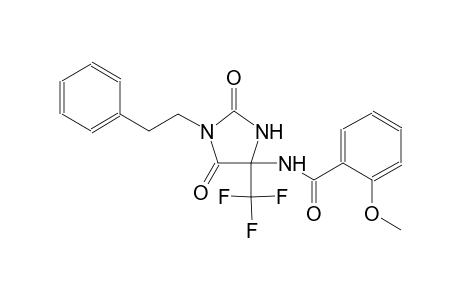 N-[2,5-dioxo-1-(2-phenylethyl)-4-(trifluoromethyl)-4-imidazolidinyl]-2-methoxybenzamide