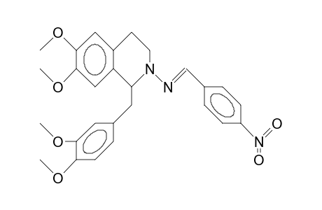 6,7-Dimethoxy-1-(3,4-dimethoxy-benzyl)-2-(4-nitro-benzylidenamino)-1,2,3,4-tetrahydro-isoquinoline