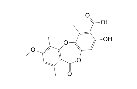 11H-Dibenzo[b,e][1,4]dioxepin-7-carboxylic acid, 8-hydroxy-3-methoxy-1,4,6-trimethyl-11-oxo-