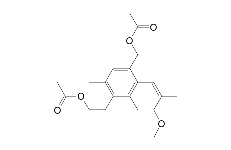 4-(2-Acetoxyethyl)-2-(3-methoxy-2-methyl-(Z)-1-propenyl)-3,5-dimethylbenzyl acetate