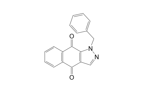 1H-Benz[f]indazole-4,9-dione, 1-(phenylmethyl)-