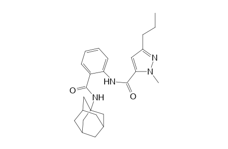 1H-Pyrazole-5-carboxamide, 1-methyl-3-propyl-N-[2-[(tricyclo[3.3.1.1(3,7)]dec-1-ylamino)carbonyl]phenyl]-