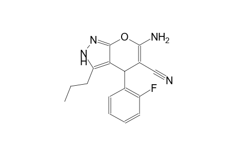 pyrano[2,3-c]pyrazole-5-carbonitrile, 6-amino-4-(2-fluorophenyl)-2,4-dihydro-3-propyl-