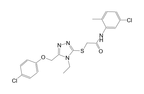 N-(5-chloro-2-methylphenyl)-2-({5-[(4-chlorophenoxy)methyl]-4-ethyl-4H-1,2,4-triazol-3-yl}sulfanyl)acetamide