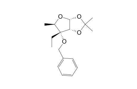 3-O-Benzyl-5-deoxy-3-C-ethyl-1,2-O-(1-methylethylidene)-.alpha.,-D-ribofuranose