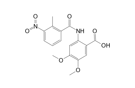 4,5-Dimethoxy-2-[(2-methyl-3-nitro-phenyl)carbonylamino]benzoic acid