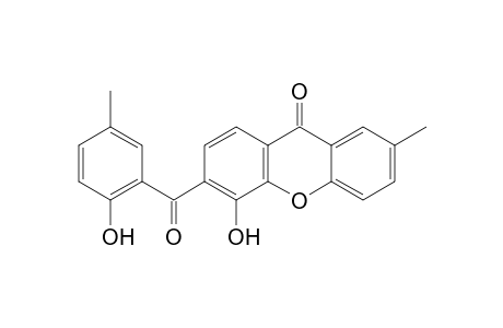 4-Hydroxy-3-(2-hydroxy-5-methylphenyloxy)-7-methylxanthen-9-one