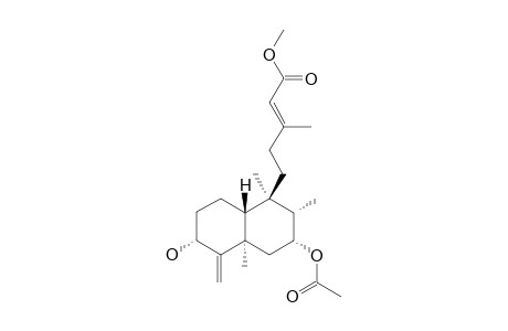 7-ACETOXY-3-ALPHA-HYDROXYClERODA-4(18),13-DIEN-15-OATE
