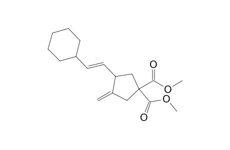 Dimethyl 3-((E)-2-cyclohexylvinyl)-4-methylenecyclopentane-1,1-dicarboxylate
