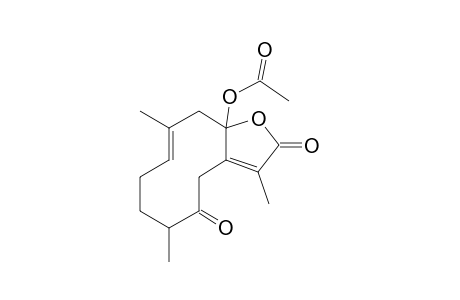 (9E)-11A-Hydroxy-3,6,10-trimethyl-6,7,8,11-tetrahydro-4H-cyclodeca[B]furan-2,5-dione, ac derivative