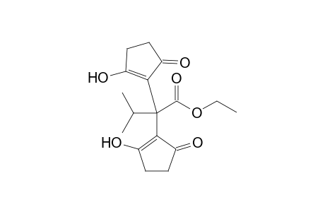 Ethyl 2,2-bis(2-hydroxy-5-oxocyclopent-1-enyl)-3-methylbutanoate