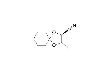 1,4-Dioxaspiro[4.5]decane-2-carbonitrile, 3-methyl-, (2S-trans)-