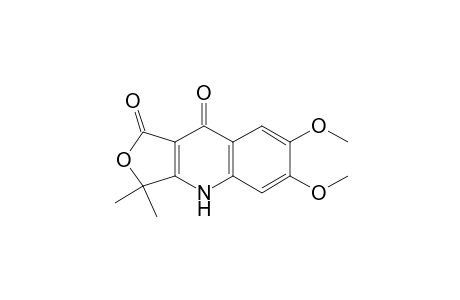 6,7-Dimethoxy-3,3-dimethyl-1H,3H,4H,9H-furo[3,4-b]quinoline-1,9-dione