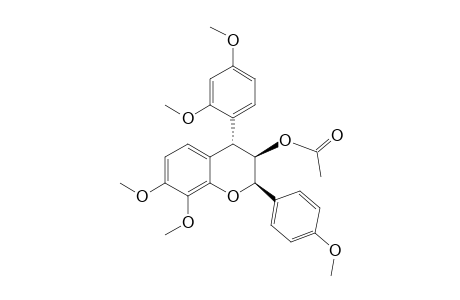 2H-1-Benzopyran-3-ol, 4-(2,4-dimethoxyphenyl)-3,4-dihydro-7,8-dimethoxy-2-(4-methoxyphenyl) -, acetate, [2R-(2.alpha.,3.alpha.,4.beta.)]-
