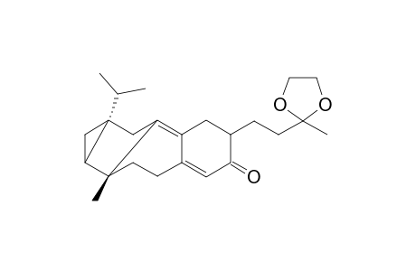 11-(3',3'-Ethylenedioxybutyl)-4.alpha.-isopropyl-7.beta.-methyltetracyclo[8.4.0.0(2,7).0(4,6)]tetradeca-1,10-dien-12-one