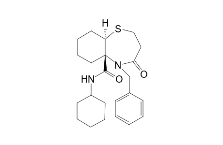5-Benzyl-4-oxo-2,3,4,5,5a,6,7,8,8a,9-decahydrobenzo[1,5]thiazepin-5a-(N-cyclohexylcarboxamide)
