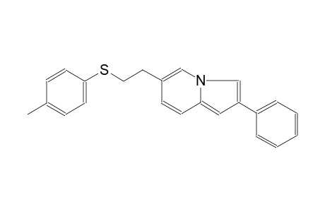 2-Phenyl-6-(2-p-tolylsulfanyl-ethyl)-indolizine