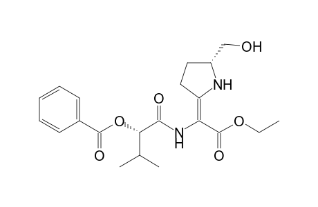 Ethyl 2-[(R)-5-Hydroxymethylpyrrolidin-2-ylidene]-2(S)-2-[benzoyloxy-3-methylbutanoylamino]acetate