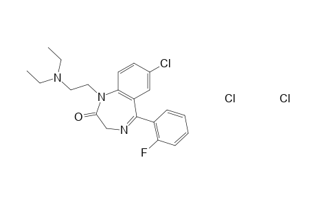 7-Chloro-1-(2-diethylaminoethyl)-5-(2-fluorophenyl)-3H-1,4-benzodiazepin-2-one dihydrochloride