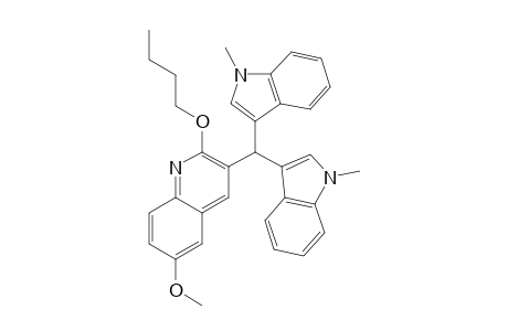3-(Bis(1-methyl-1H-indol-3-yl)methyl)-2-butoxy-6-methoxyquinoline