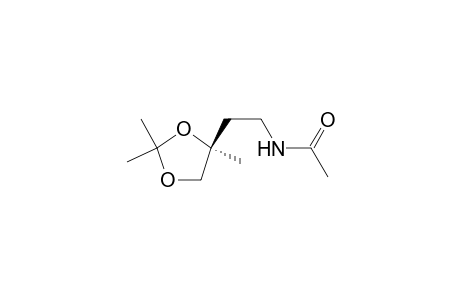 N-[2-[(4S)-2,2,4-trimethyl-1,3-dioxolan-4-yl]ethyl]ethanamide