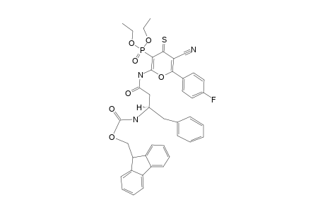 2-(FLUORENYL-9-METHOXYCARBONYL-BETA-L-PHENYLALANYL)-AMINO-5-CYANO-6-(4'-FLUOROPHENYL)-4-THIOXO-4H-PYRAN-3-YLPHOSPHONIC-ACID-DIETHYLESTER