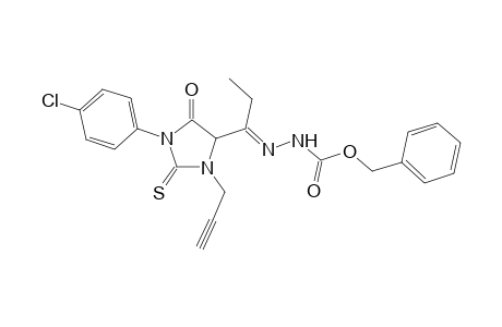 Benzyl 2-{1-[1-(4-chlorophenyl)-5-oxo-3-(2-propynyl)-2-thioxo-4-imidazolidinyl]propylidene}-1-hydrazinecarboxylate