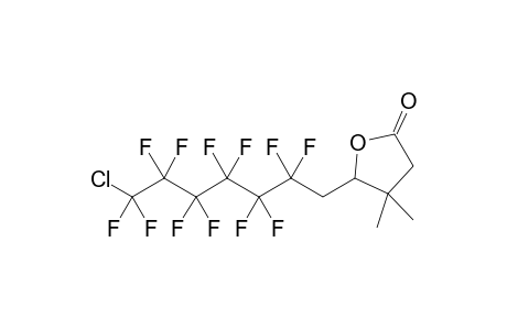 3,3-Dimethyl-4-(2,2,3,3,4,4,5,5,6,6,7,7-dodecafluoro-7-chloroheptyl)-.gamma-butyrolactone