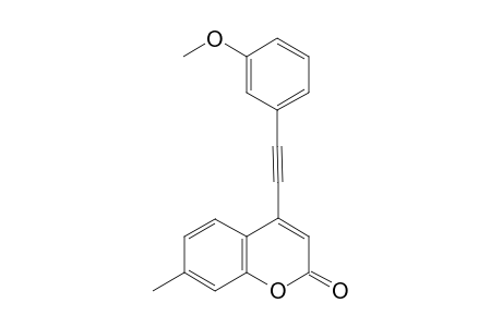 4-((3-methoxyphenyl)ethynyl)-7-methyl-2H-chromen-2-one