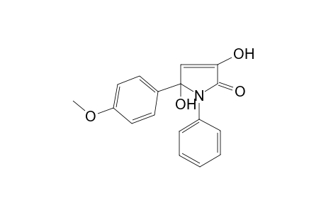 3-Pyrrolin-2-one, 3,5-dihydroxy-5-(4-methoxyphenyl)-1-phenyl-