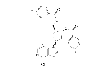 4-CHLORO-7-[2-DEOXY-3,5-DI-O-(4-TOLUOYL)-BETA-D-ERYTHRO-PENTOFURANOSYL]-7H-PYRROLO-[2,3-D]-PYRIMIDINE
