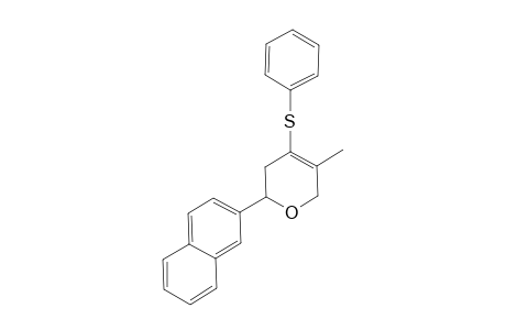 3,6-Dihydro-5-methyl-2-(naphthalen-2'-yl)-4-(phenylthio)-2H-pyran