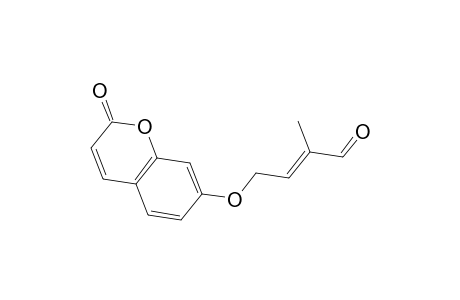 2-Butenal, 2-methyl-4-[(2-oxo-2H-1-benzopyran-7-yl)oxy]-