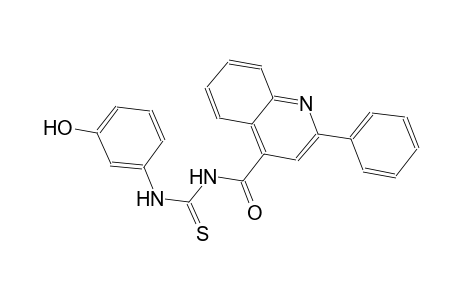N-(3-hydroxyphenyl)-N'-[(2-phenyl-4-quinolinyl)carbonyl]thiourea