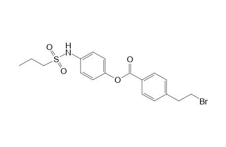 Benzoic acid, 4-(2-bromoethyl)-, 4-[(propylsulfonyl)amino]phenyl ester
