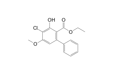 Ethyl 3-chloro-2-hydroxy-6-phenyl-4-methoxybenzoate