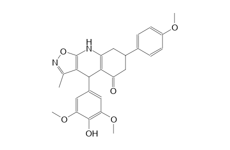 isoxazolo[5,4-b]quinolin-5(6H)-one, 4,7,8,9-tetrahydro-4-(4-hydroxy-3,5-dimethoxyphenyl)-7-(4-methoxyphenyl)-3-methyl-