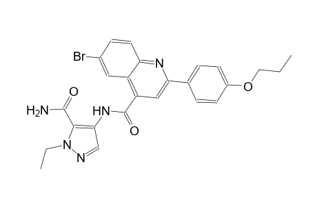 N-[5-(aminocarbonyl)-1-ethyl-1H-pyrazol-4-yl]-6-bromo-2-(4-propoxyphenyl)-4-quinolinecarboxamide