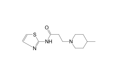 1-piperidinepropanamide, 4-methyl-N-(2-thiazolyl)-
