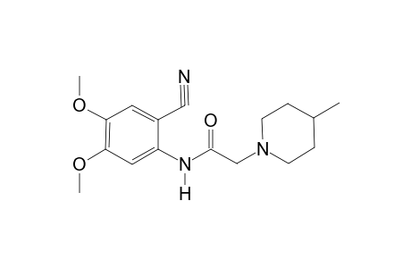 Acetamide, N-(2-cyano-4,5-dimethoxyphenyl)-2-(4-methylpiperidin-1-yl)-