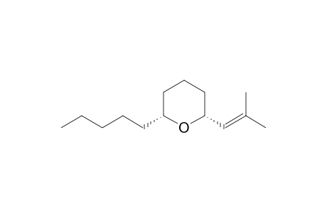 cis-2-(2-Methyl-propenyl)-6-pentyl-tetrahydropyran