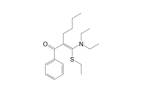 2-Butyl-3-diethylamino-3-ethylthio-1-phenyl-2-propen-1-one