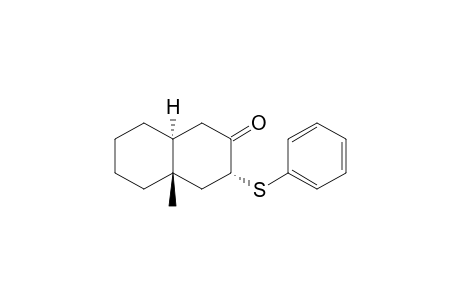 2(1H)-Naphthalenone,octahydro-4a-methyl-3-(phenylthio)-, (3.alpha.,4a.beta.,8a.alpha.)-