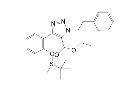 Ethyl 4-(2-((tert-butyldimethylsilyl)oxy)phenyl)-1-phenethyl-1H-1,2,3-triazole-5-carboxylate