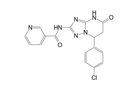 N-[7-(4-chlorophenyl)-5-oxo-4,5,6,7-tetrahydro[1,2,4]triazolo[1,5-a]pyrimidin-2-yl]nicotinamide