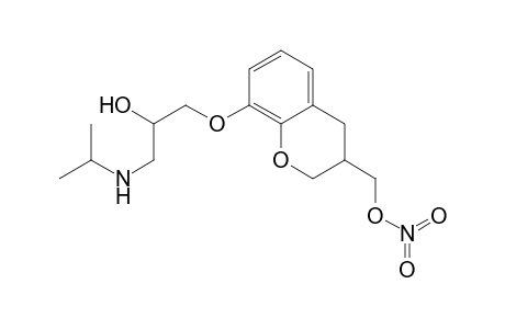 2H-1-Benzopyran-3-methanol, 3,4-dihydro-8-[2-hydroxy-3-[(1-methylethyl)amino]propoxy]-, .alpha.-nitrate