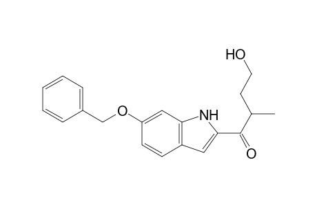 1-Butanone, 4-hydroxy-2-methyl-1-[6-(phenylmethoxy)-1H-indol-2-yl]-