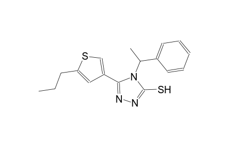 4-(1-phenylethyl)-5-(5-propyl-3-thienyl)-4H-1,2,4-triazole-3-thiol