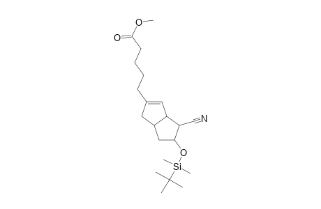 5-[(3aR,4S,5R,6aS)-5-(tert-Butyl-dimethyl-silanyloxy)-4-cyano-1,3a,4,5,6,6a-hexahydro-pentalen-2-yl]-pentanoic acid methyl ester